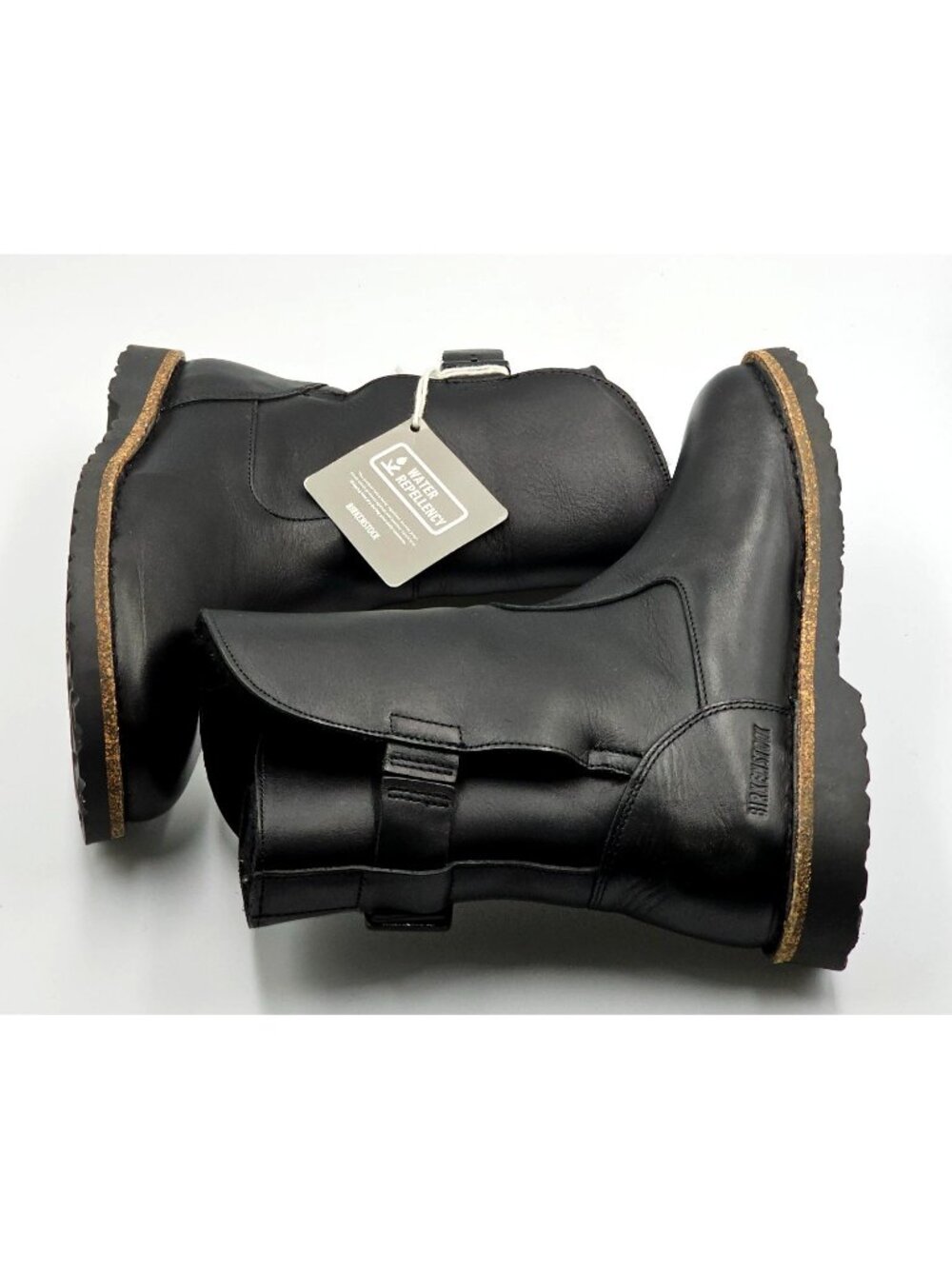 NWT Birkenstock Wo's Black Leather Uppsala Shearling Boots Sz 7.5 Men's 5 2742 - Picture 14 of 16